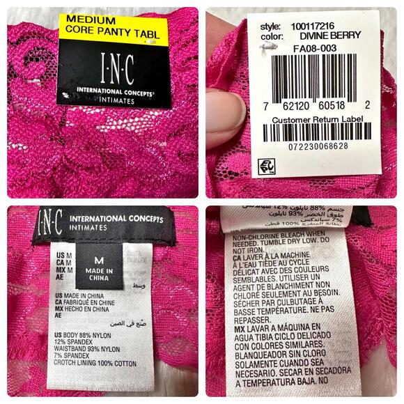 NWT INC & Jenni Women's Lace Thong Panties 3 Pack Multicolor Size M - Picture 6 of 8